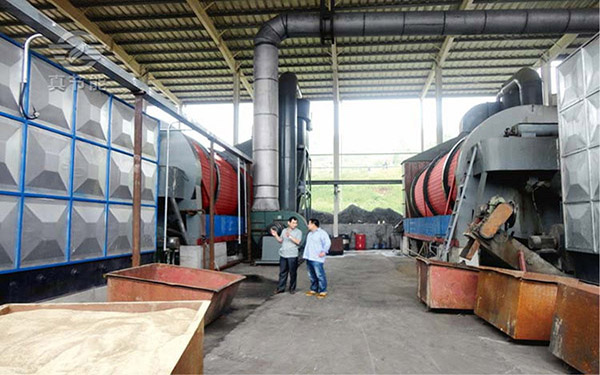 中藥渣烘干機生產(chǎn)現(xiàn)場