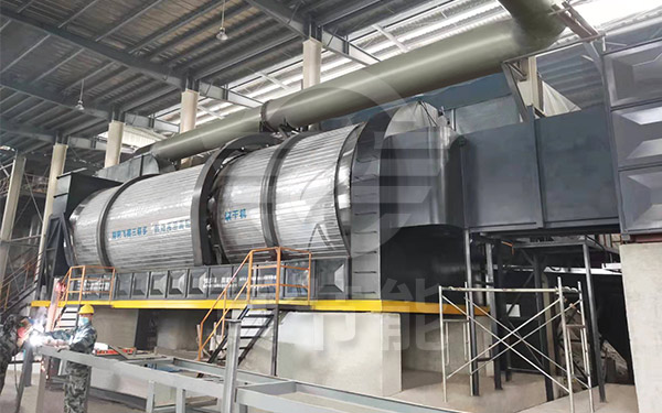 三筒土豆渣烘干機運行現(xiàn)場 三筒土豆渣烘干機運行現(xiàn)場